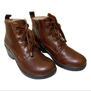 🥾 Alegria By PG Lite Eliza Dark Academia Leather Chestnut Luster Chunky Boots